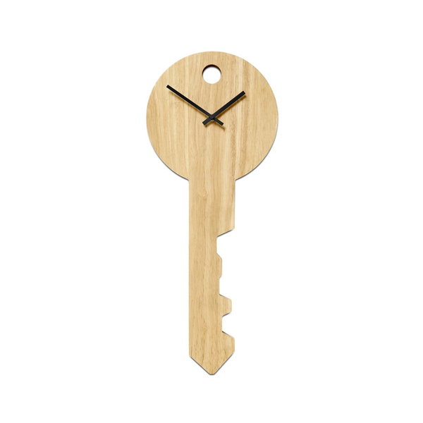 [Key] reloj de pared Key, caucho/negro. A59½xL25cm.