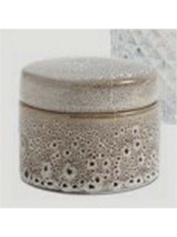 [Spot] Tarro Spot, blanco/marrón. A7xØ9cm.