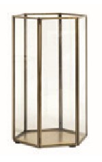 [Hexagon - Hexagon] farol Hexagon, latón envejecido. A25½xL14xF14cm.