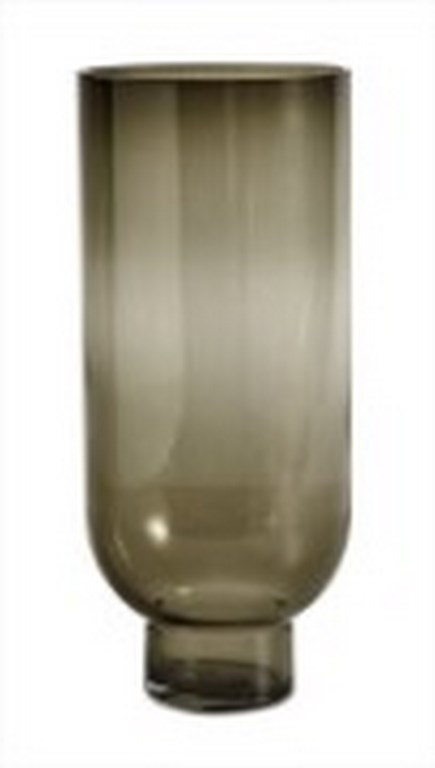 [Lucid] Jarrón de vidrio Lucid, gris oscuro. A35xØ15cm.
