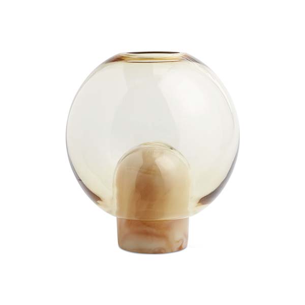 [Balloon] Jarrón Balloon, amarillo cenizo. A27xØ24cm.