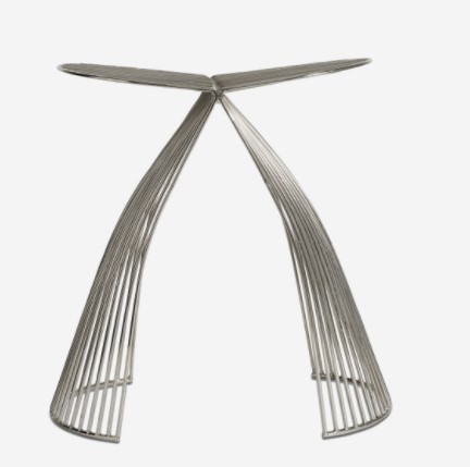 [Solo] Taburete Solo, plateado. A45xL33xF40½cm.