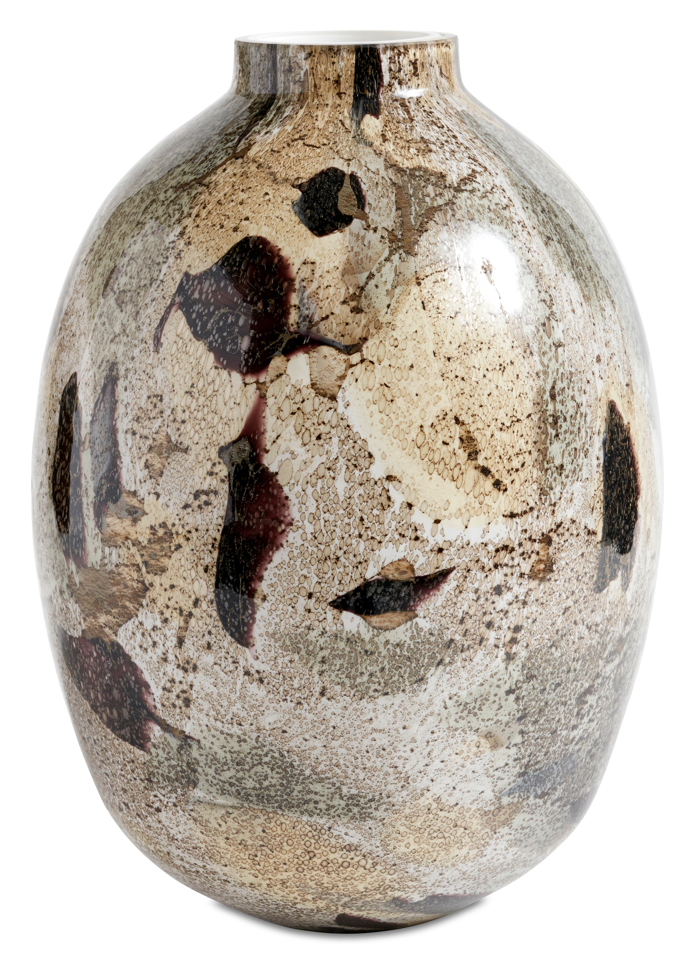 [Amass] Jarrón Amass, gris/arena. A40½xØ27½cm.