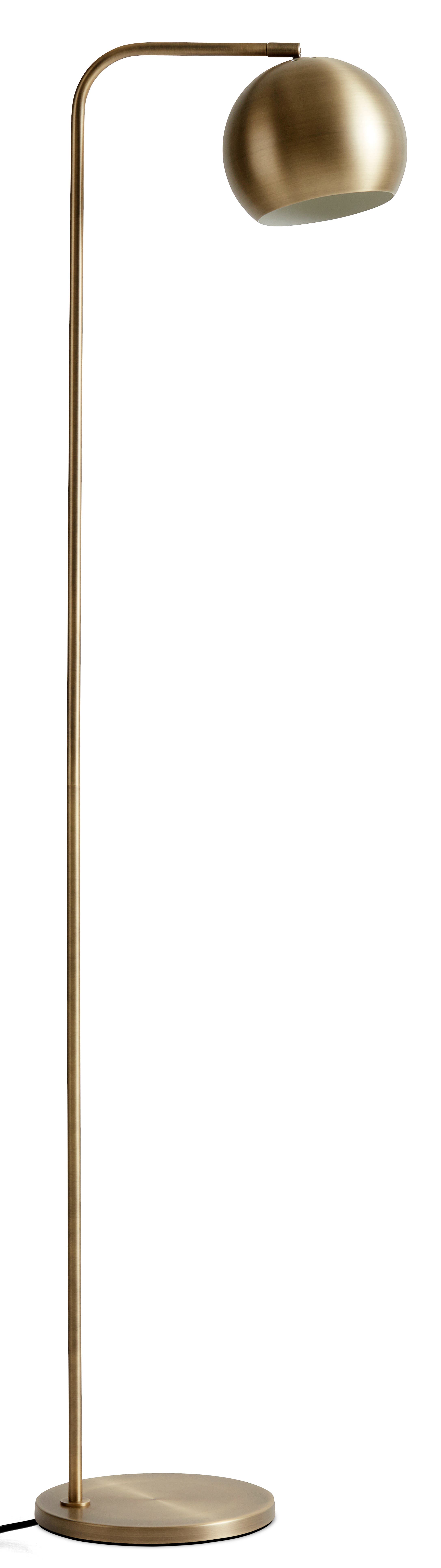 [Kip] Lámpara de piso Kip, metal latón antiguo mate. A146xØ18cm.