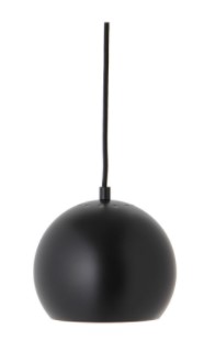 [Ball] Lámpara de techo Ball, metal negro mate. Ø18cm.