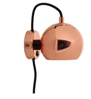 [Ball] Lámpara de pared Ball, metal en color cobre. F15