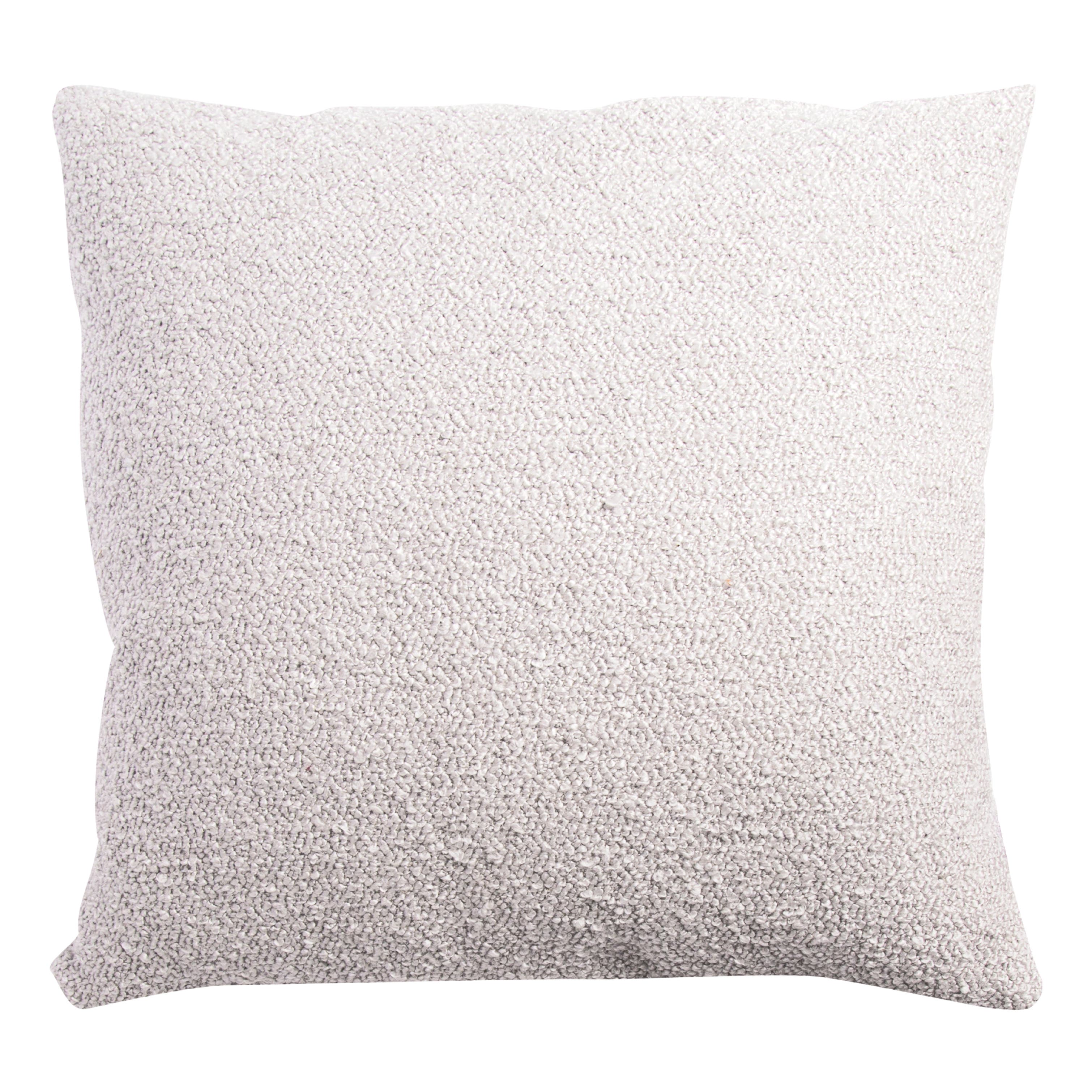 [Bouclé single] Bouclé single cushion, crema. L43xL43cm
