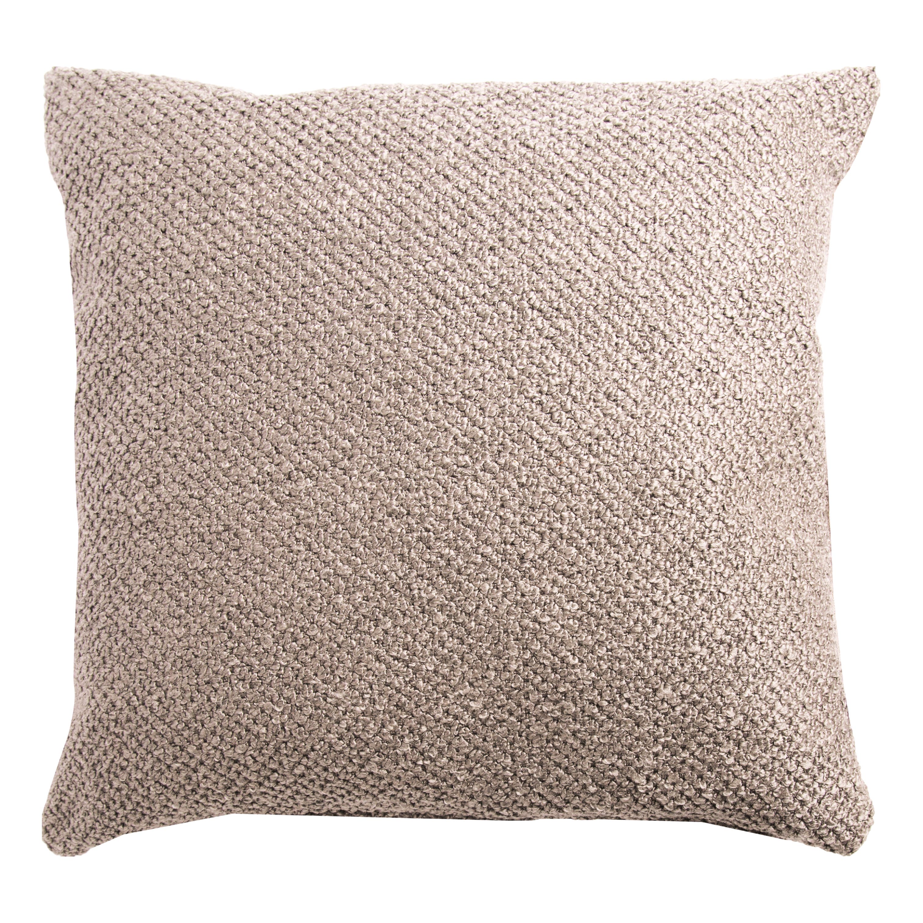 [Bouclé single] Bouclé single cushion, latte. L58xL58cm