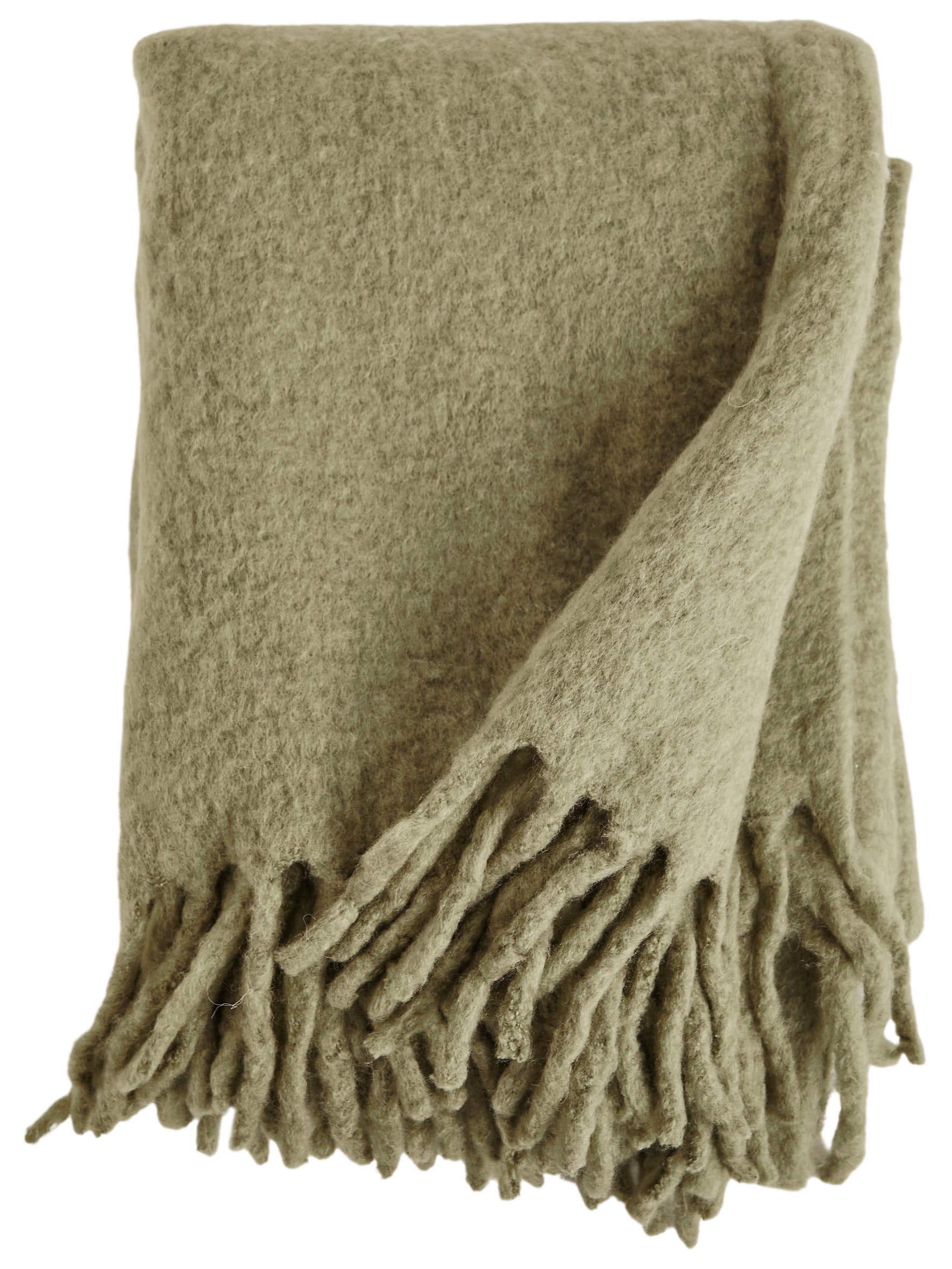 [Cosy] plaid Cosy, verde cenizo. L130xL170cm.