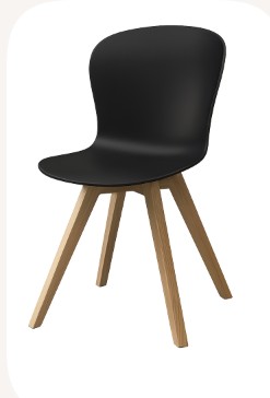 [Adelaide - D065] , negro/roble. A86xL45xF57½cm.