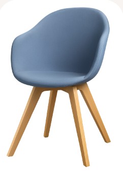 [Adelaide - D066] Silla Adelaide, tela Frisco azul clar