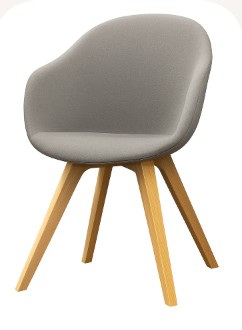 [Adelaide - D066] Silla Adelaide, tela Frisco gris clar