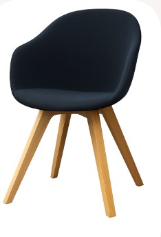 [Adelaide - D066] Silla Adelaide, tela Frisco azul oscu