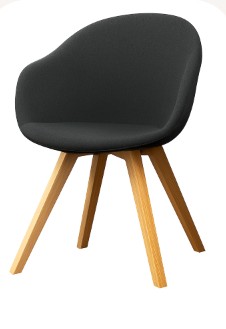 [Adelaide - D066] Silla Adelaide, tela Nani gris oscuro