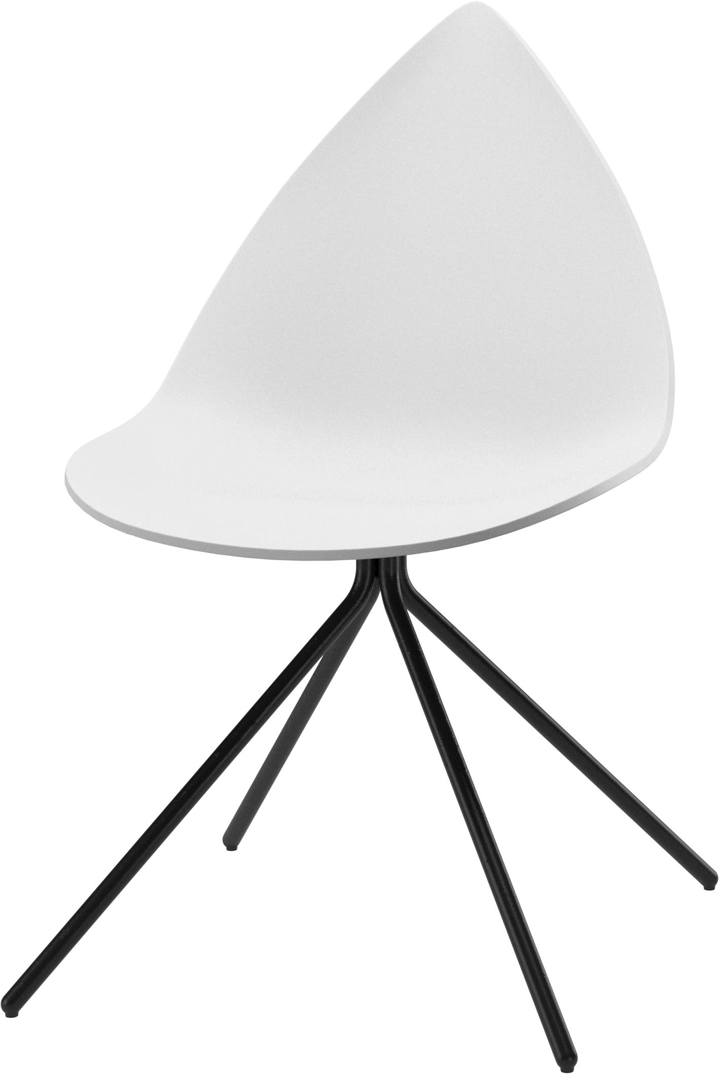 D033 Silla Ottawa, blanco/estructura lacada negro mate.